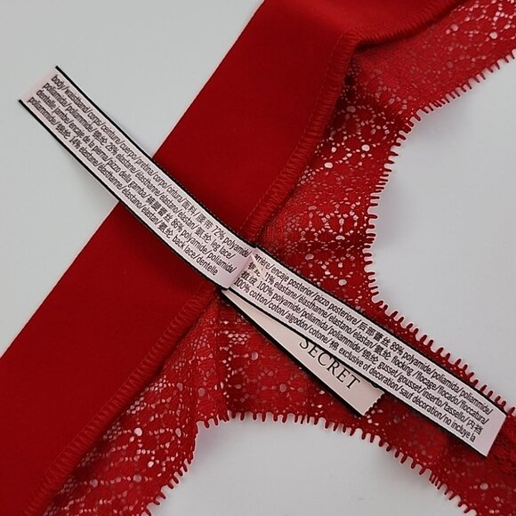 Victoria's Secret 2 Prs Red Very Sexy + Incredible Thong String Panties Sz Large - Picture 14 of 16